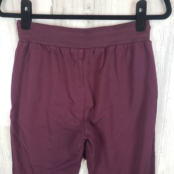 NWT Color Block Burgundy Purple Stretchy Lounge Leisure Pants Women's Size 4 - Picture 10 of 10